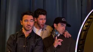 Os irmãos Kevin, Joe e Nick Jonas, do trio Jonas Brothers
