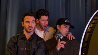 Os irmãos Kevin, Joe e Nick Jonas, do trio Jonas Brothers