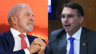 Lula e Flávio Bolsonaro