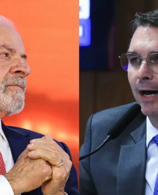 Lula e Flávio Bolsonaro