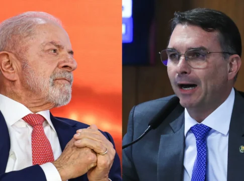 Lula e Flávio Bolsonaro