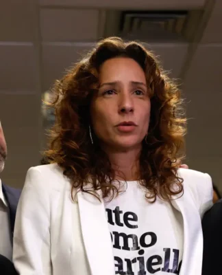 A vereadora Monica Benício, viúva de Marielle Franco