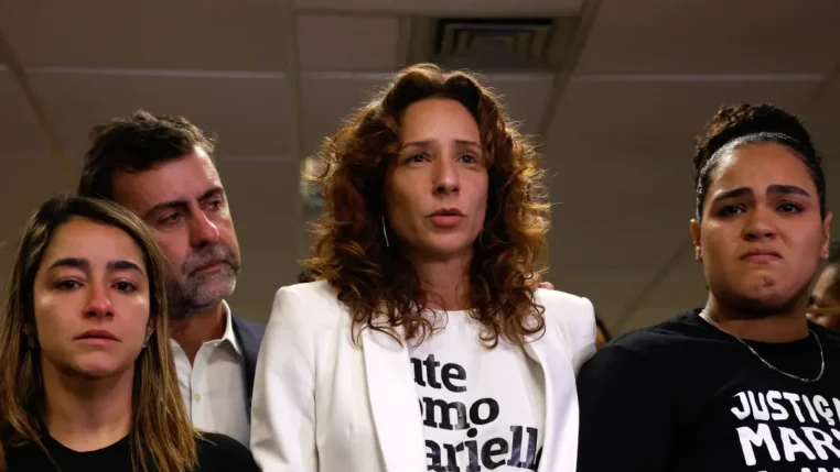 A vereadora Monica Benício, viúva de Marielle Franco