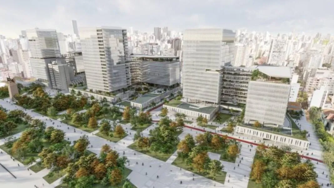 Croqui da nova sede do governo de SP, no centro