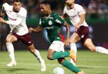 Allan marcou o segundo gol do Palmeiras na vitória por 2 a 1 sobre o Fluminense