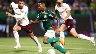 Allan marcou o segundo gol do Palmeiras na vitória por 2 a 1 sobre o Fluminense