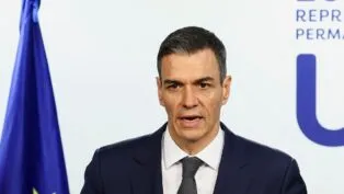 O primeiro-ministro da Espanha, Pedro Sanchez, fala durante evento