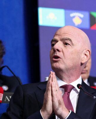 O presidente da FIFA, Gianni Infantino