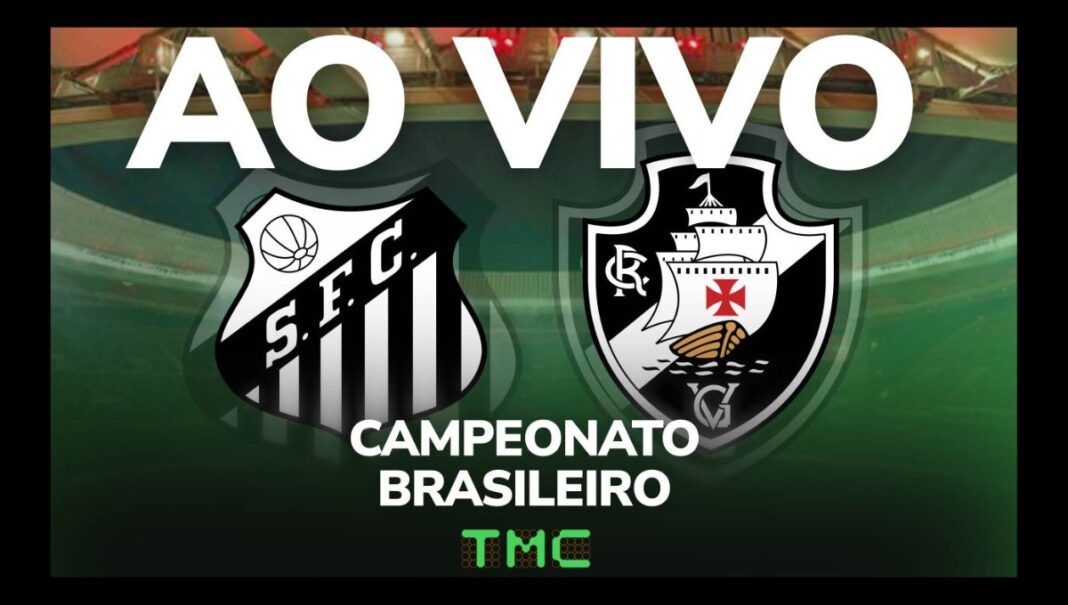Montagem com os escudos de Santos e Vasco, para jogo do Campeonato Brasileiro