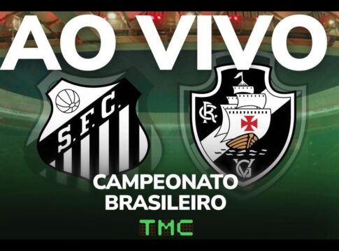 Montagem com os escudos de Santos e Vasco, para jogo do Campeonato Brasileiro