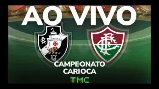 Montagem do jogo Vasco x Fluminense
