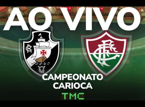 Montagem do jogo Vasco x Fluminense