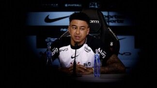 Jesse Lingard, novo reforço do Corinthians, durante entrevista coletiva na Neo Química Arena, em São Paulo