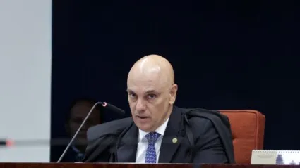 Ministro Alexandre de Moraes , relator na Ação Penal na terceira Sessão do julgamento do caso Marielle Franco no STF.