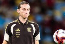 Filipe Luis no Maracanã em jogo do Flamengo contra o Madureira