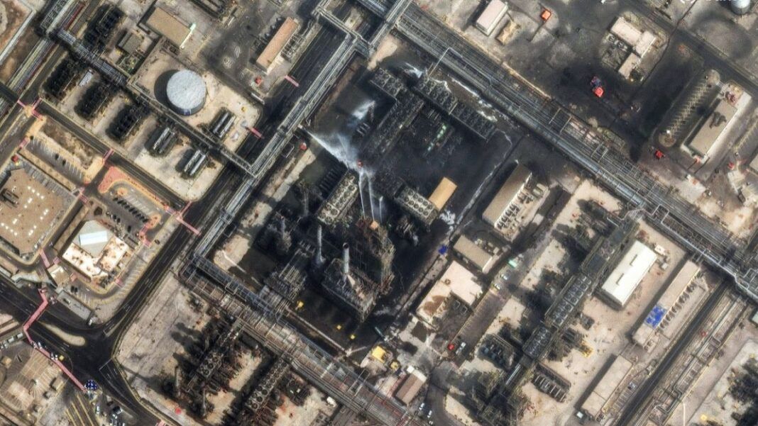 Ataque de drones causou estragos na refinaria Ras Tanura, na Arábia Saudita.