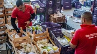 Alimentos expostos na Ceasa