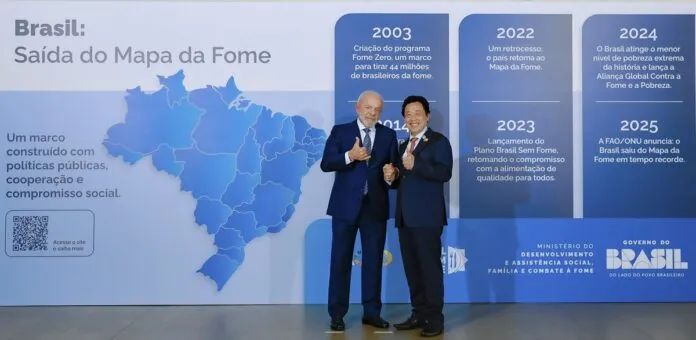 Presidente da Republica Luiz Inacio Lula da Silva durante cerimônia de abertura da 39ª Sessão da Conferência Regional da FAO para a América Latina e o Caribe. (Foto: Ricardo Stuckert/PR)