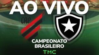 Montagem com escudos de Athletico-PR e Botafogo