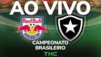 Montagem com os escudos de Bragantino e Botafogo