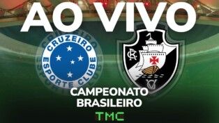 Montagem do jogo entre Cruzeiro e Vasco, pelo Brasileiro