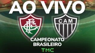 Montagem com os escudos de Fluminense e Atlético-MG