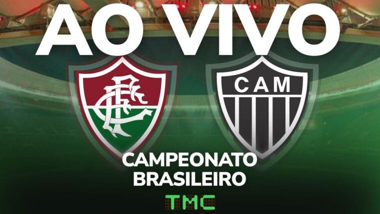 Montagem com os escudos de Fluminense e Atlético-MG