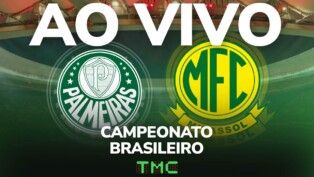 Montagem do jogo entre Palmeiras e Mirassol, pelo Brasileiro