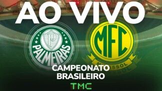 Montagem do jogo entre Palmeiras e Mirassol, pelo Brasileiro