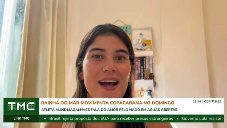 Aline Magalhães em entrevista à TMC
