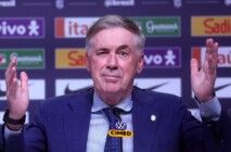 Carlo Ancelotti, técnico do Brasil, concede entrevista coletiva
