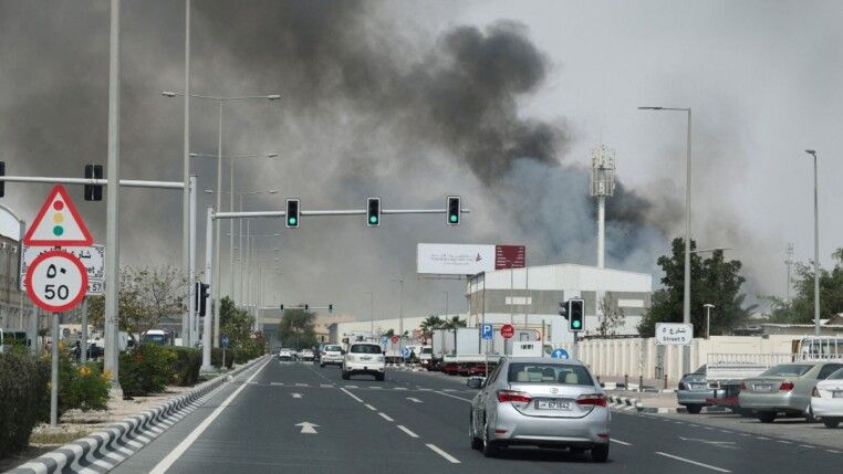 Ataque de mísseis visto em Doha, no Catar