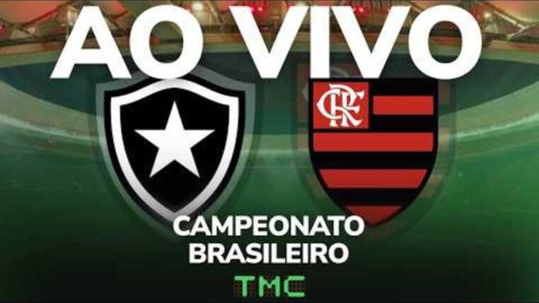 Montagem do clássico Botafogo e Flamengo