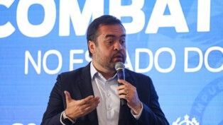 O governador do Estado do Rio de Janeiro, Cláudio Castro durante encontro Estratégico de Combate à Fome no Estado, no Palácio Guanabara, na capital fluminense