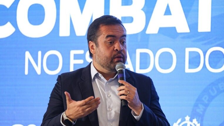 O governador do Estado do Rio de Janeiro, Cláudio Castro durante encontro Estratégico de Combate à Fome no Estado, no Palácio Guanabara, na capital fluminense