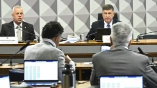 Evair de Melo e Carlos Viana na CPMI do INSS