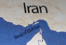 Mapa do Estreito de Hormuz