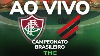 Montagem da partida entre Fluminense e Athletico