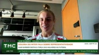 Gabi Barbieri participou do programa Link TMC e falou sobre o Internacional, ser goleira e o futebol feminino