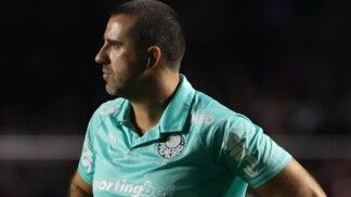 O preparador físico João Martins, da SE Palmeiras, em jogo contra a equipe do São Paulo FC, durante partida válida pela oitava rodada, do Campeonato Brasileiro, Série A, no Estádio Morumbis.
