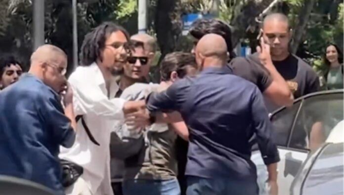 Confusão gravada pela equipe do vereador Lucas Pavanato