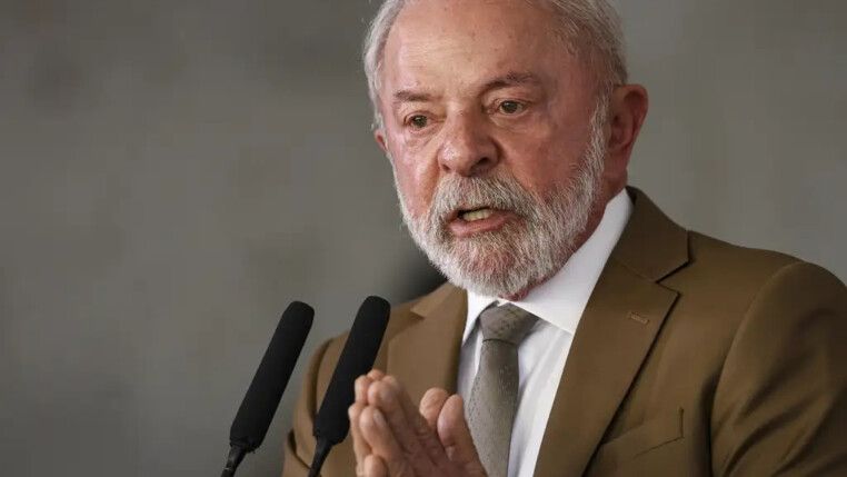 O presidente da República, Luiz Inácio Lula da Silva, durante entrevista coletiva sobre medidas para reduzir o impacto da oscilação do preço internacional do petróleo sobre o diesel no Brasil