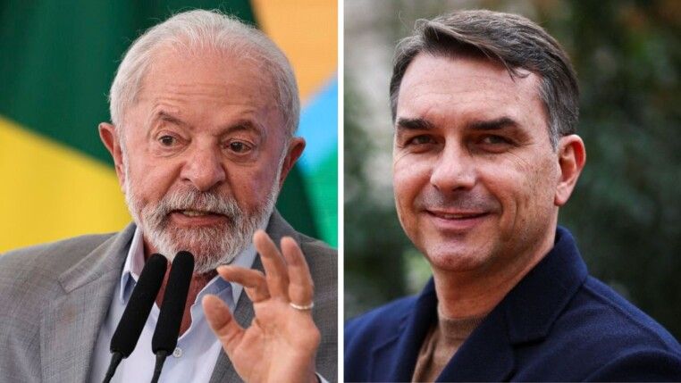 Lula e Flávio Bolsonaro