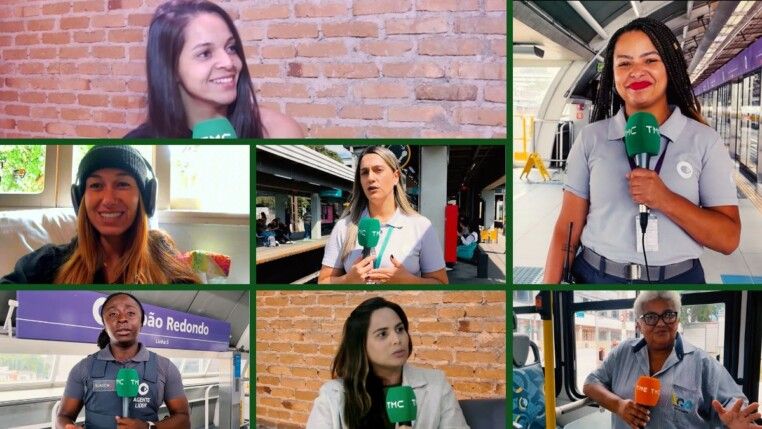 As mulheres entrevistadas para o programa "A Cidade é Sua" em homenagem ao Dia da Mulher
