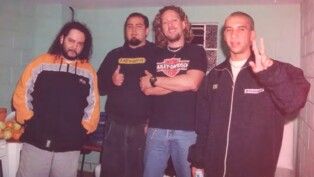 Fred, Digão,. Canisso e Rodolfo, do Raimundos