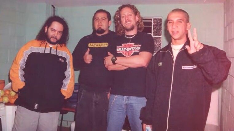 Fred, Digão,. Canisso e Rodolfo, do Raimundos