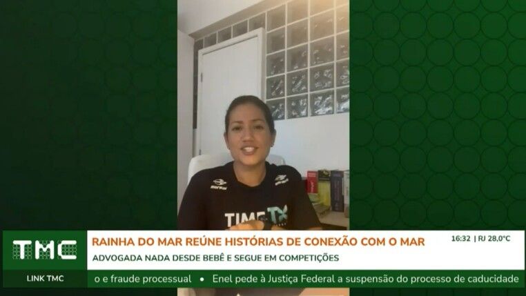 Nadadora dá entrevista à TMC