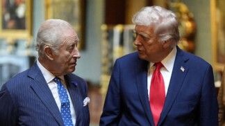 Rei Charles III e Donald Trump em encontro na Inglaterra em setembro de 2025