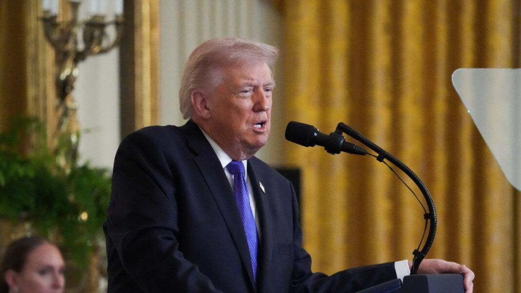 Trump em coletiva na Casa Branca