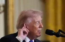 Donald Trump em coletiva de imprensa na Casa Branca